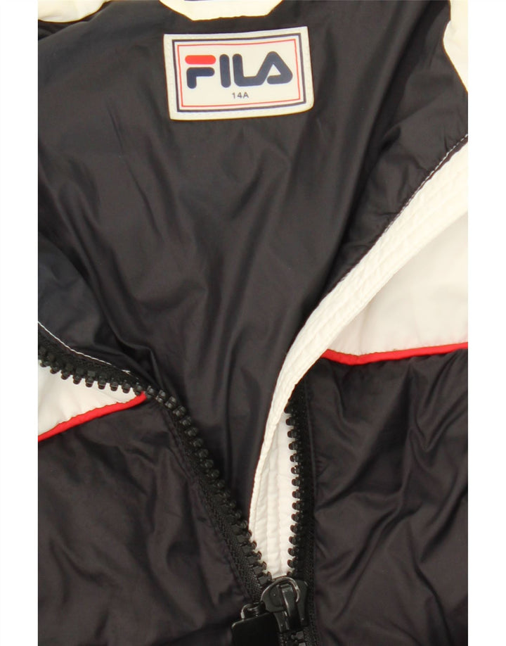 Giacca imbottita con cappuccio Fila da ragazzo 13-14 anni in nylon color block multicolore