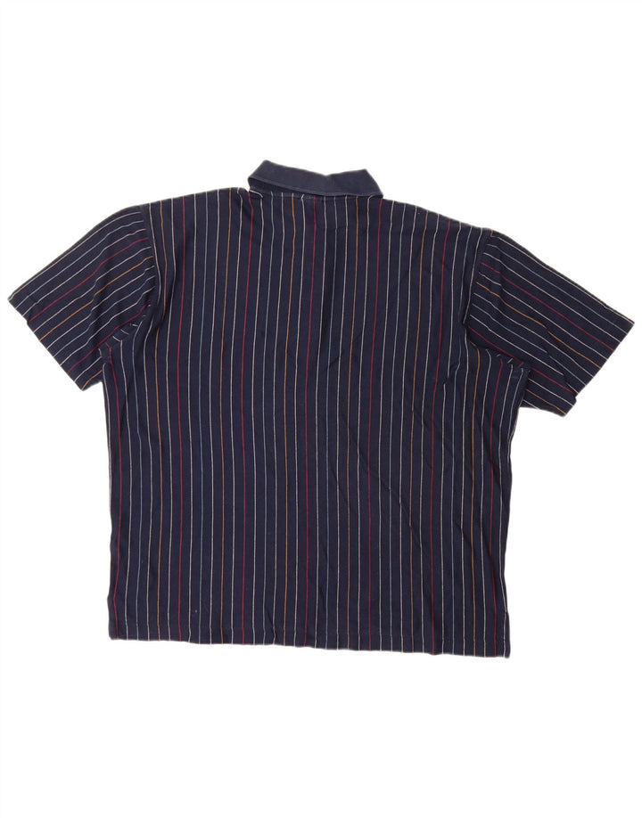 Polo da uomo Paul & Shark grande a righe blu navy