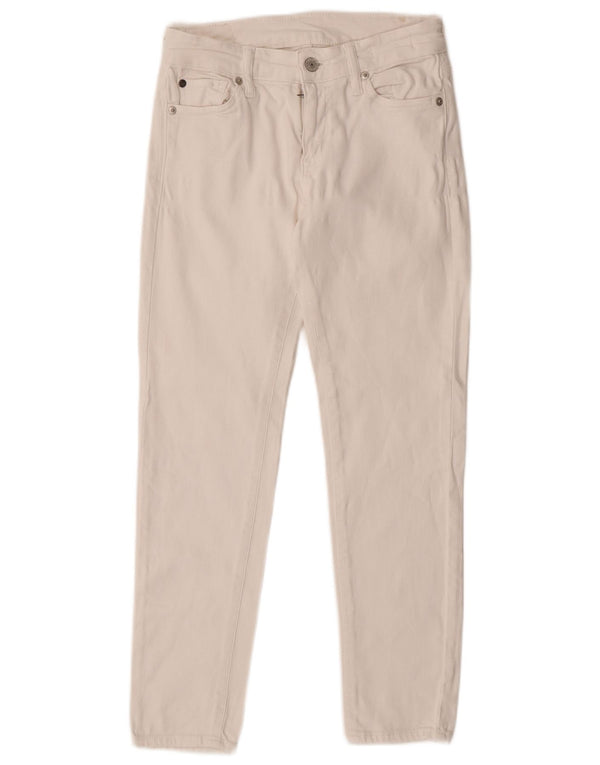 Jeans slim da donna Ralph Lauren W25 L25 cotone bianco