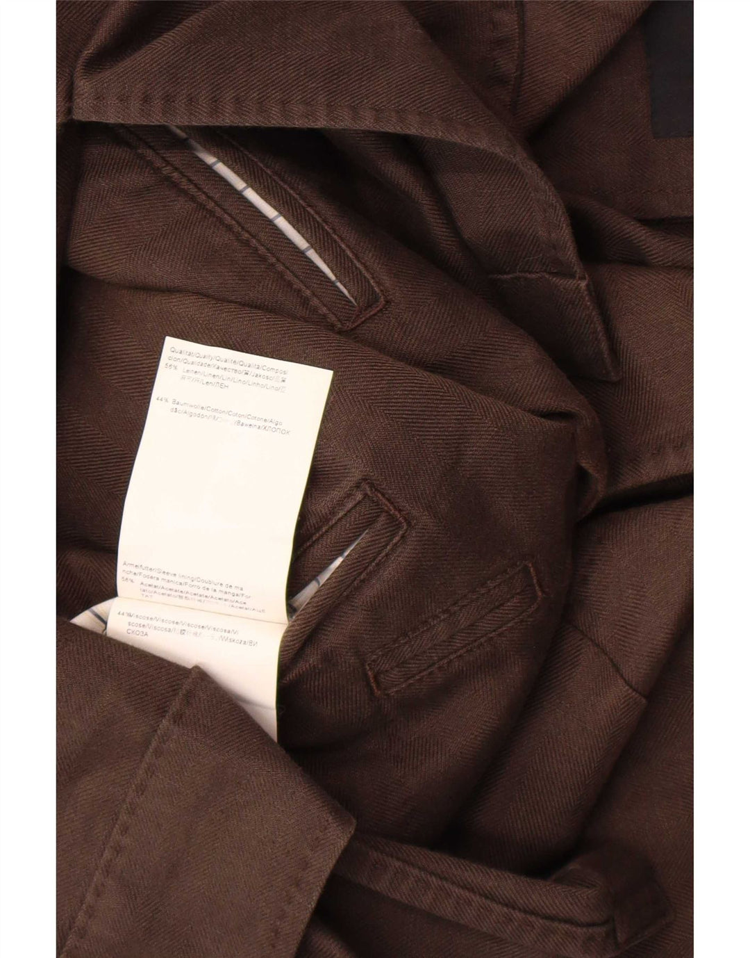 Giacca blazer da uomo a 2 bottoni Hugo Boss EU 52 XL lino marrone