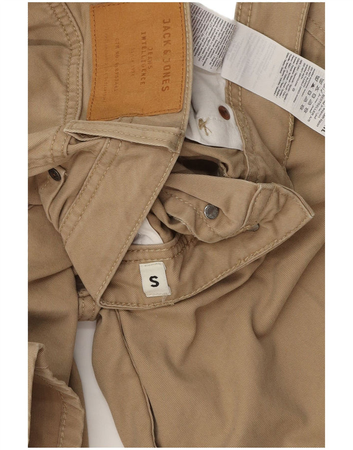 Pantaloncini casual da uomo Jack & Jones piccoli W29 in cotone beige