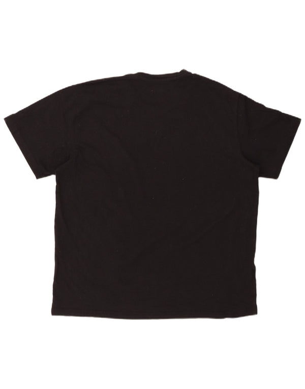 EDDIE BAUER Mens T-Shirt Top Large Black Cotton