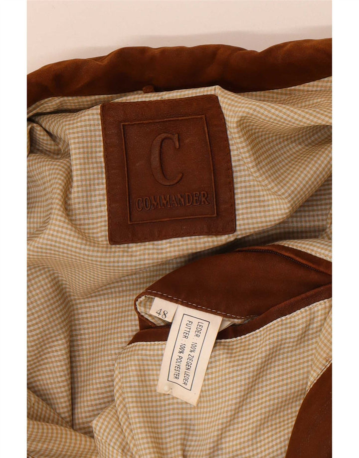 Giacca in pelle da uomo Commander IT 48 Pelle marrone medio