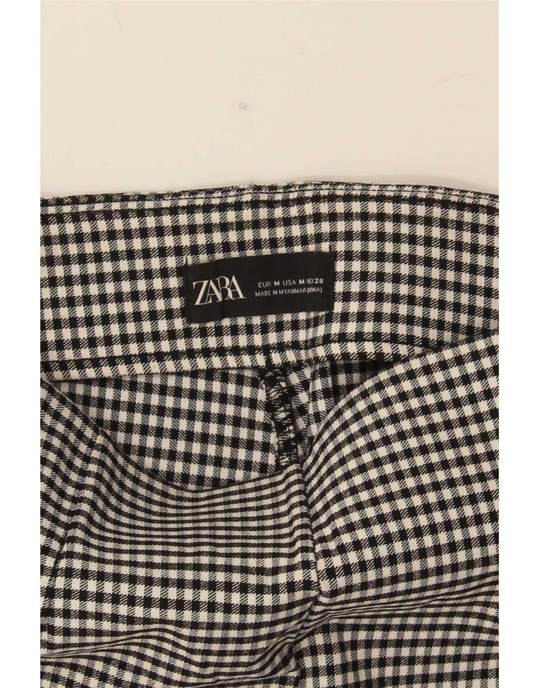 Leggings Zara da donna UK 12 medio nero a quadretti