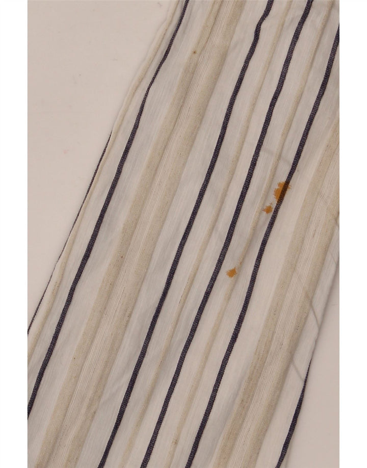 Camicia Carrera da uomo con vestibilità regolare, lino a righe bianche di grandi dimensioni