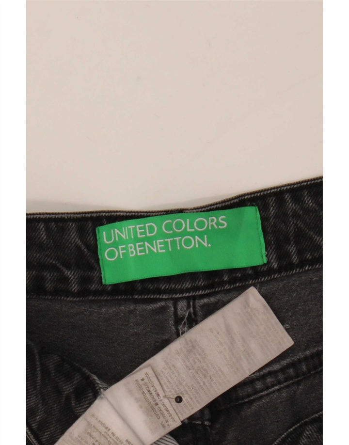 Jeans affusolati da donna Benetton W30 L27 cotone grigio