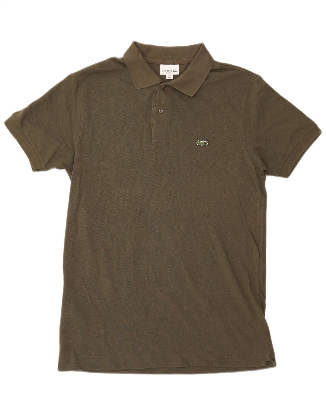 Polo LACOSTE da uomo vestibilità classica in cotone kaki medio