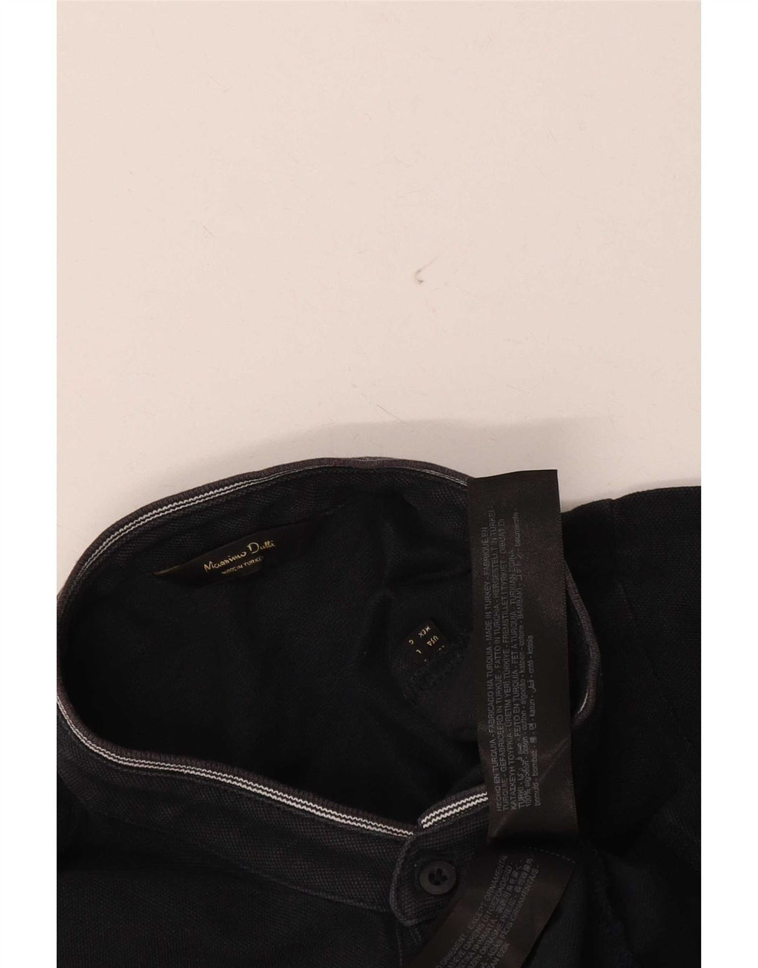 Massimo Dutti Polo da uomo grande in cotone blu navy
