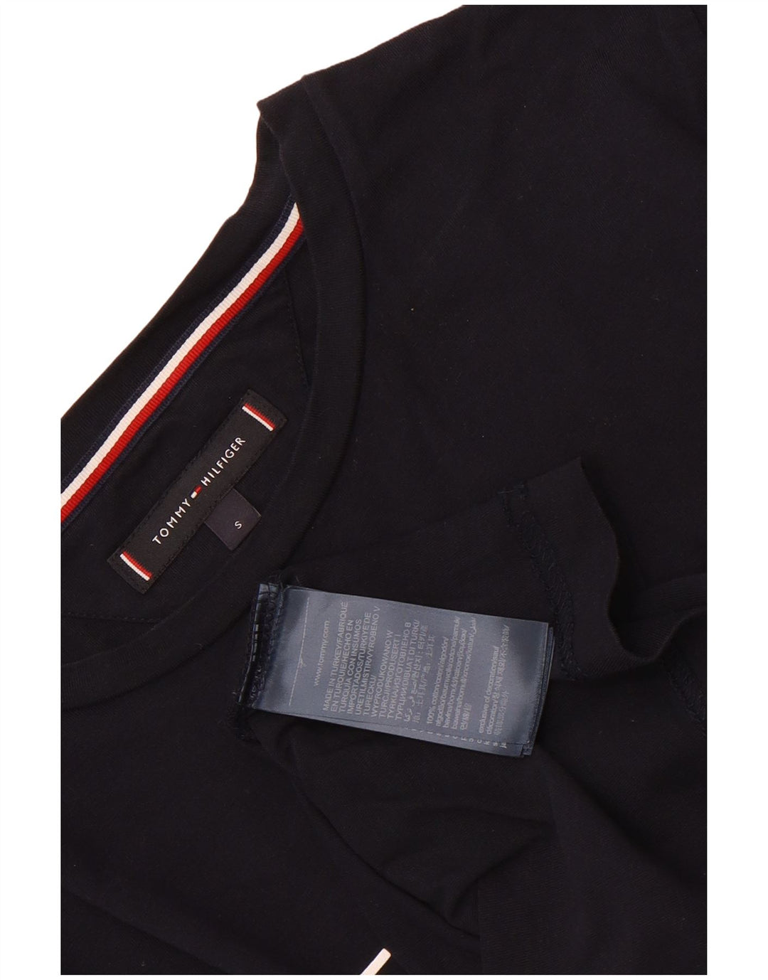 T-shirt grafica da uomo Tommy Hilfiger Top piccola in cotone nero