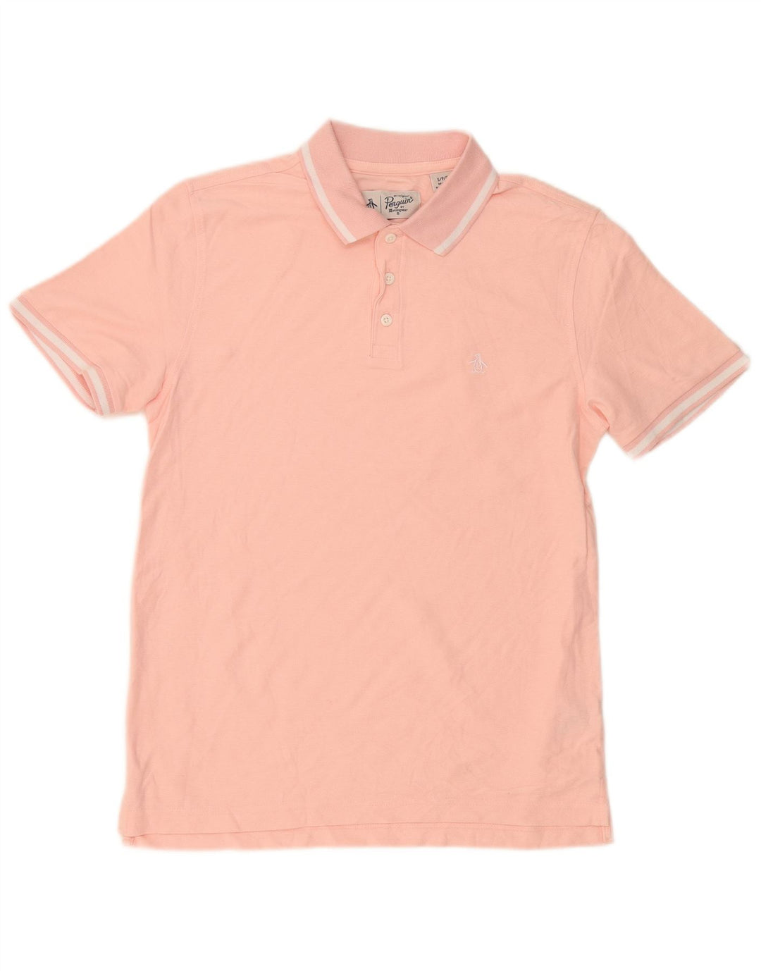 Polo da uomo Pinguino piccola in cotone a righe rosa