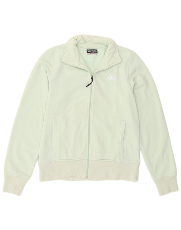 Kappa Womens Tracksuit Top Jacket UK 14 Large Green Cotton