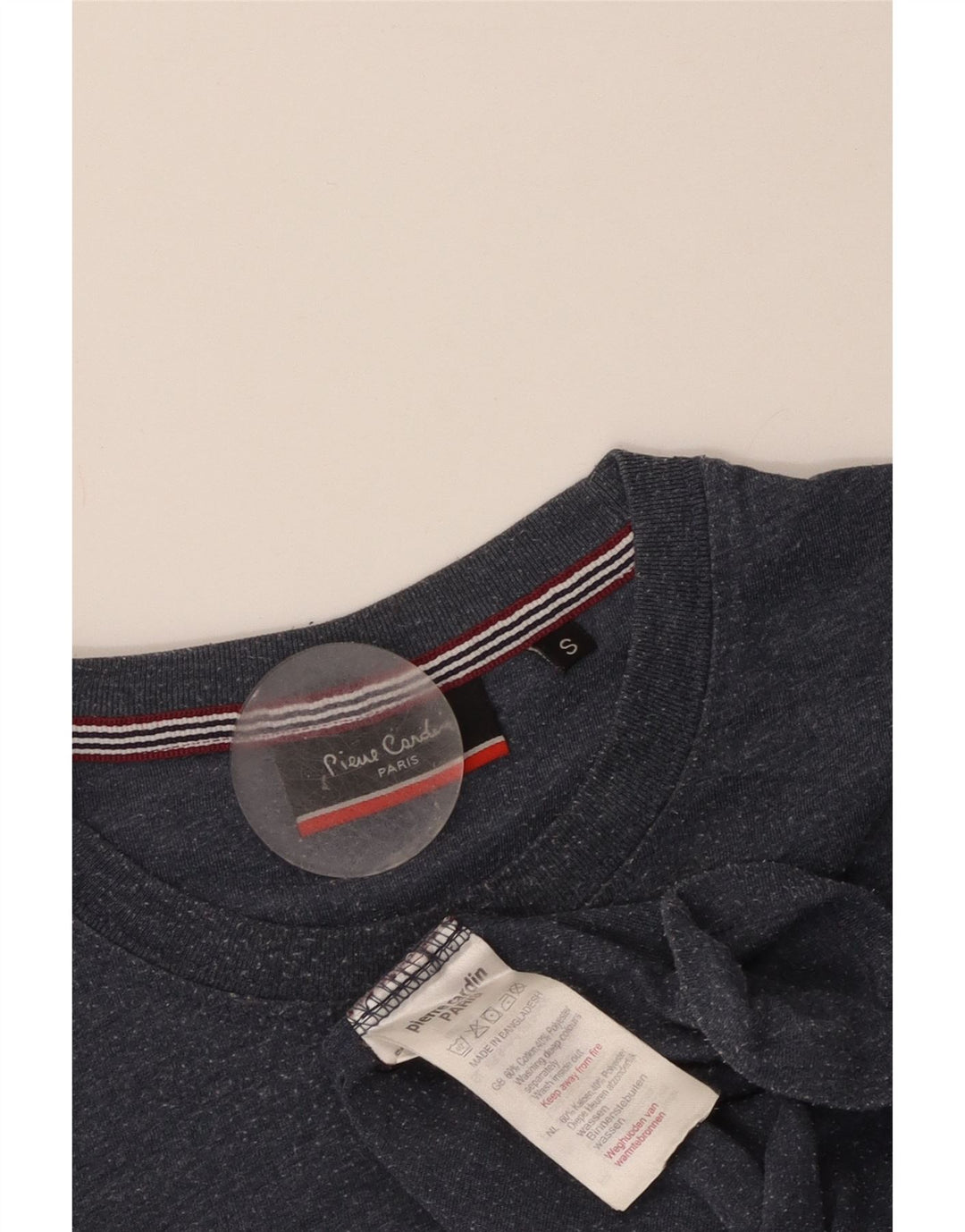 T-shirt da uomo Pierre Cardin Top piccola in cotone blu navy