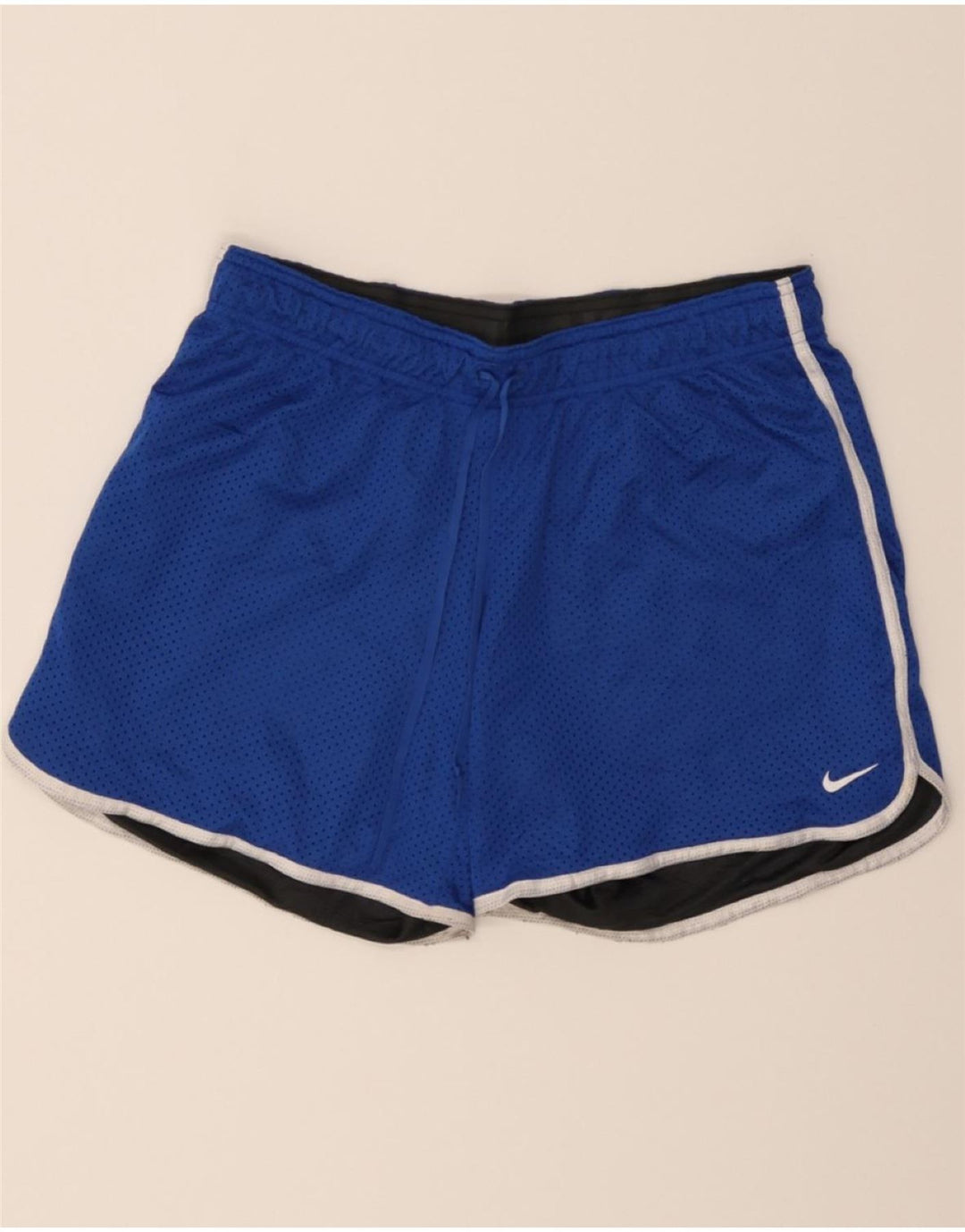 NIKE Womens Sport Shorts UK 14 Medium  Blue Polyester Vintage Nike and Second-Hand Nike from Messina Hembry 