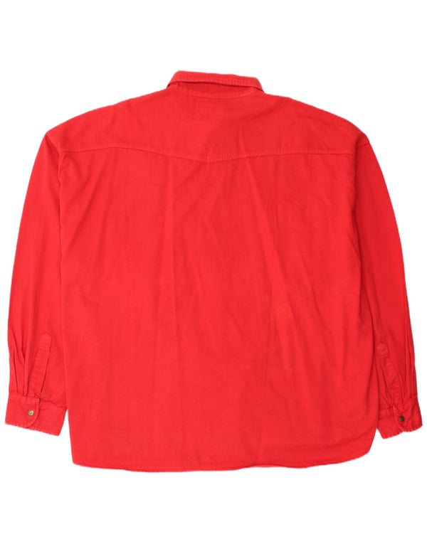 Camicia di jeans vintage da uomo 3XL rossa