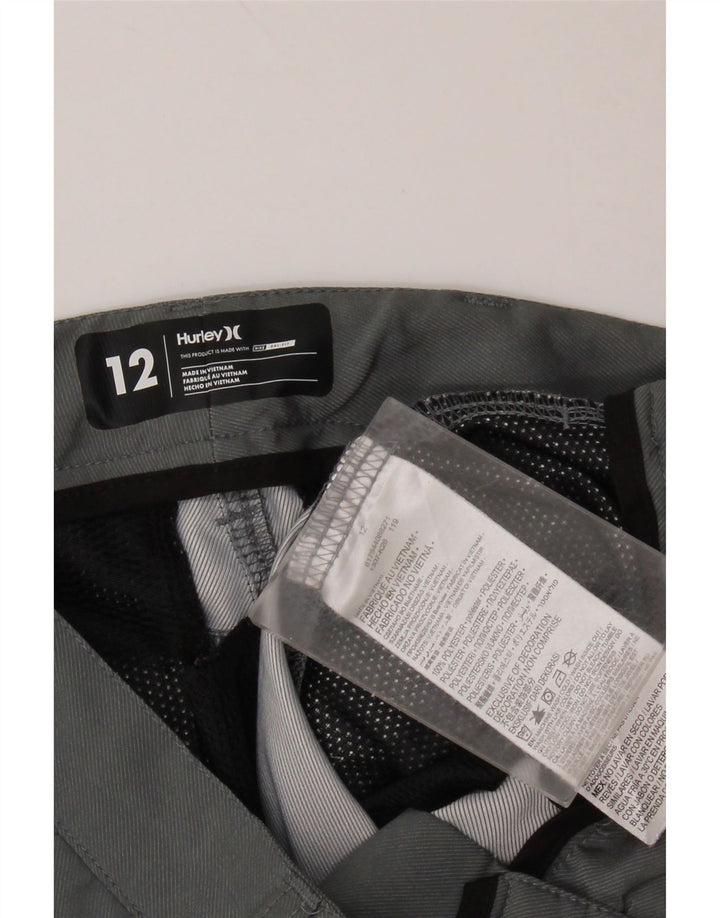 Pantaloncini chino HURLEY Dri Fit da bambino 11-12 anni W26 poliestere grigio