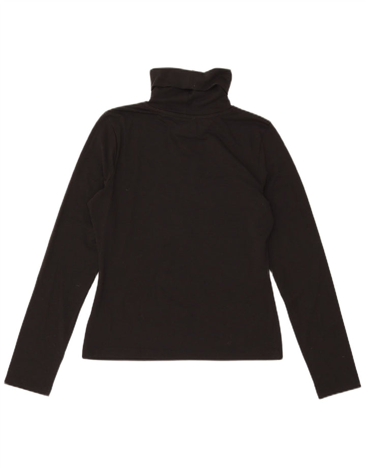 Tommy Hilfiger Donna Graphic Top Manica Lunga UK 14 Medio Nero Poliestere