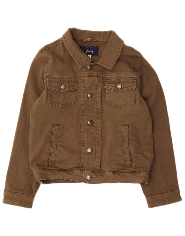 Giacca di jeans per ragazzi Joules 8-9 anni in cotone kaki