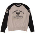 Felpa con grafica da uomo North Sails Maglione in cotone color block grigio medio