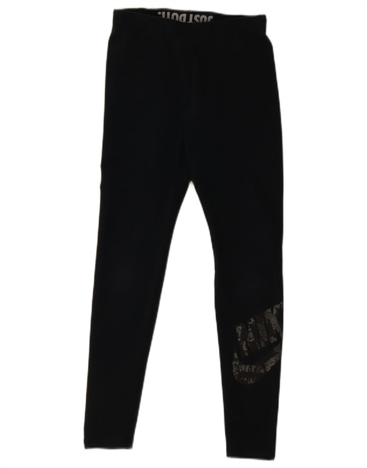 Leggings grafici da donna Nike UK 10 piccoli cotone nero