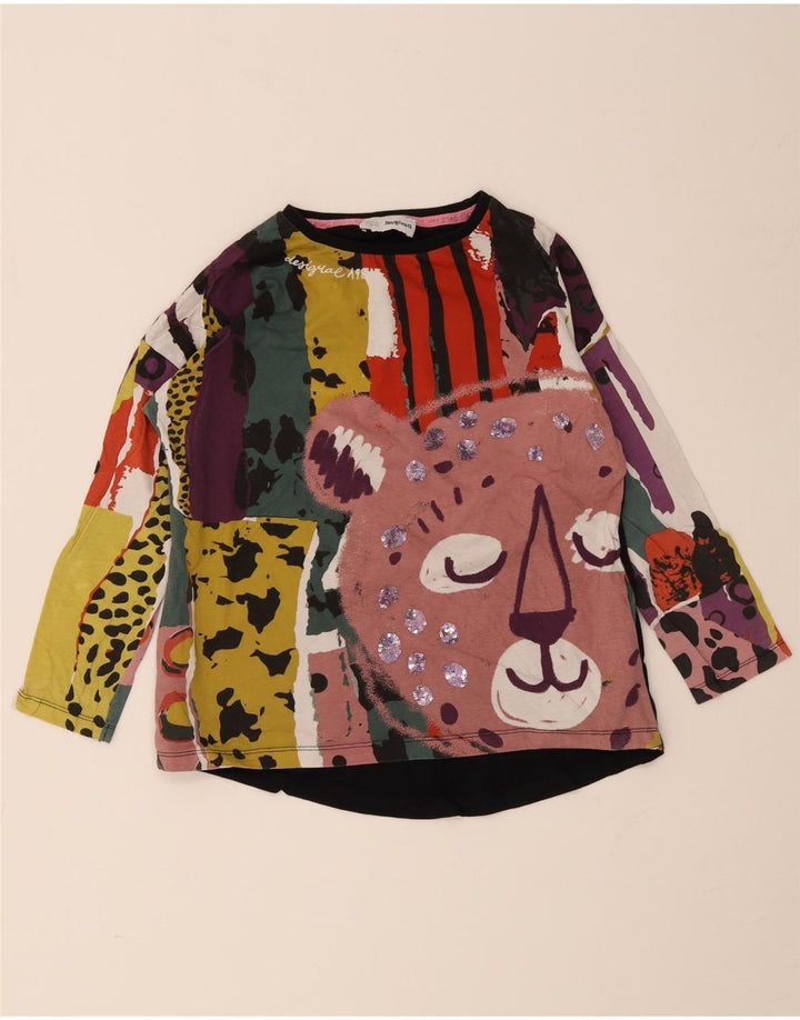 Desigual Top grafico per ragazze manica lunga 11-12 anni multicolore