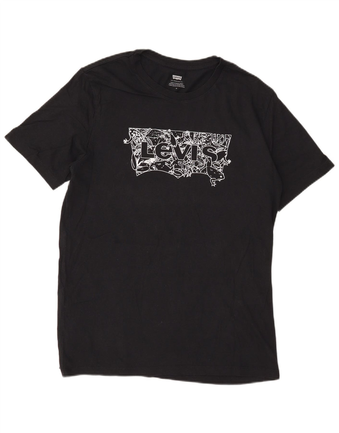 T-shirt grafica da uomo Levi's Top in cotone nero medio