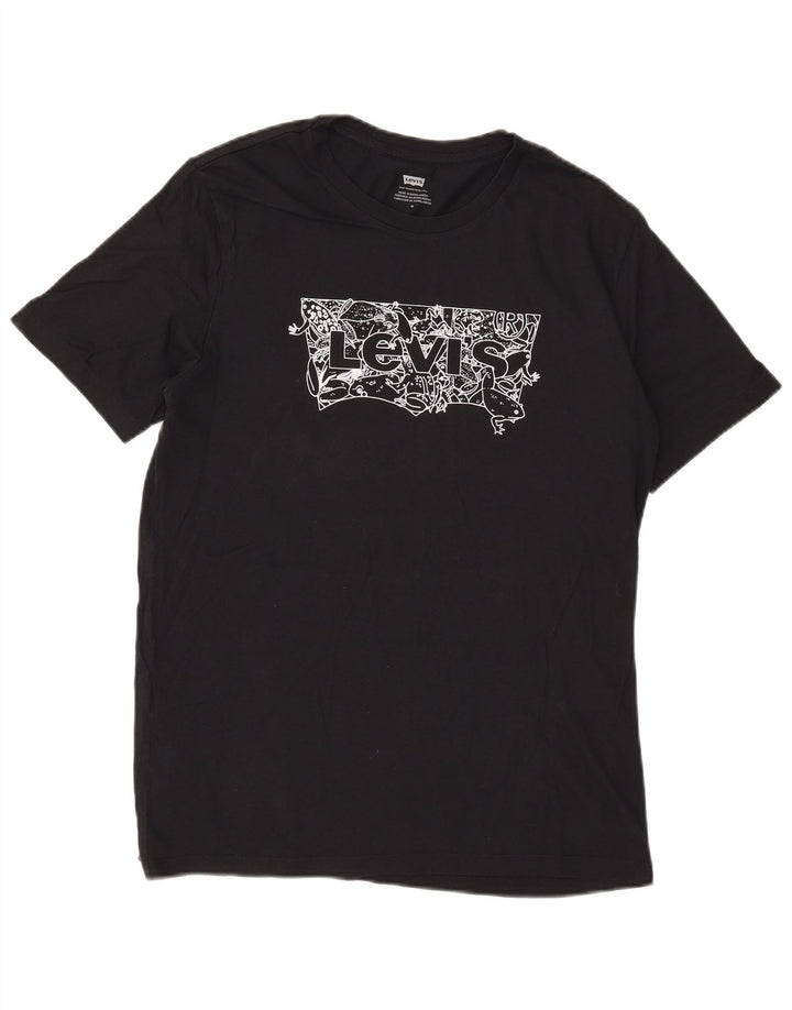 T-shirt grafica da uomo Levi's Top in cotone nero medio