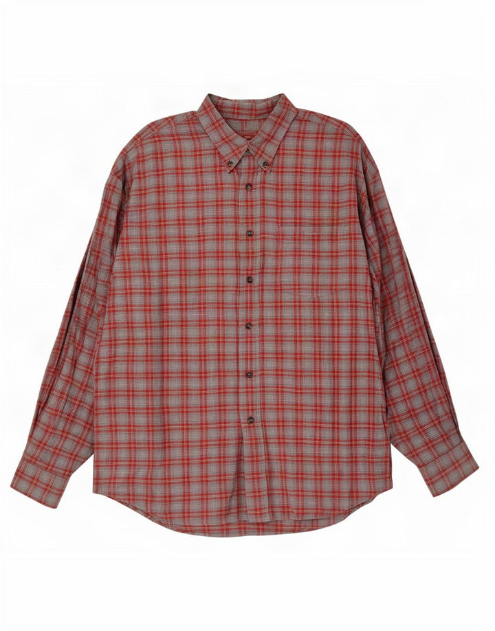 Camicia in flanella da uomo Einhorn 2XL a quadri grigi