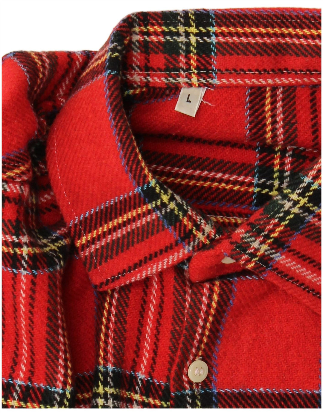 Camicia di flanella da uomo VINTAGE a quadri rossi grandi