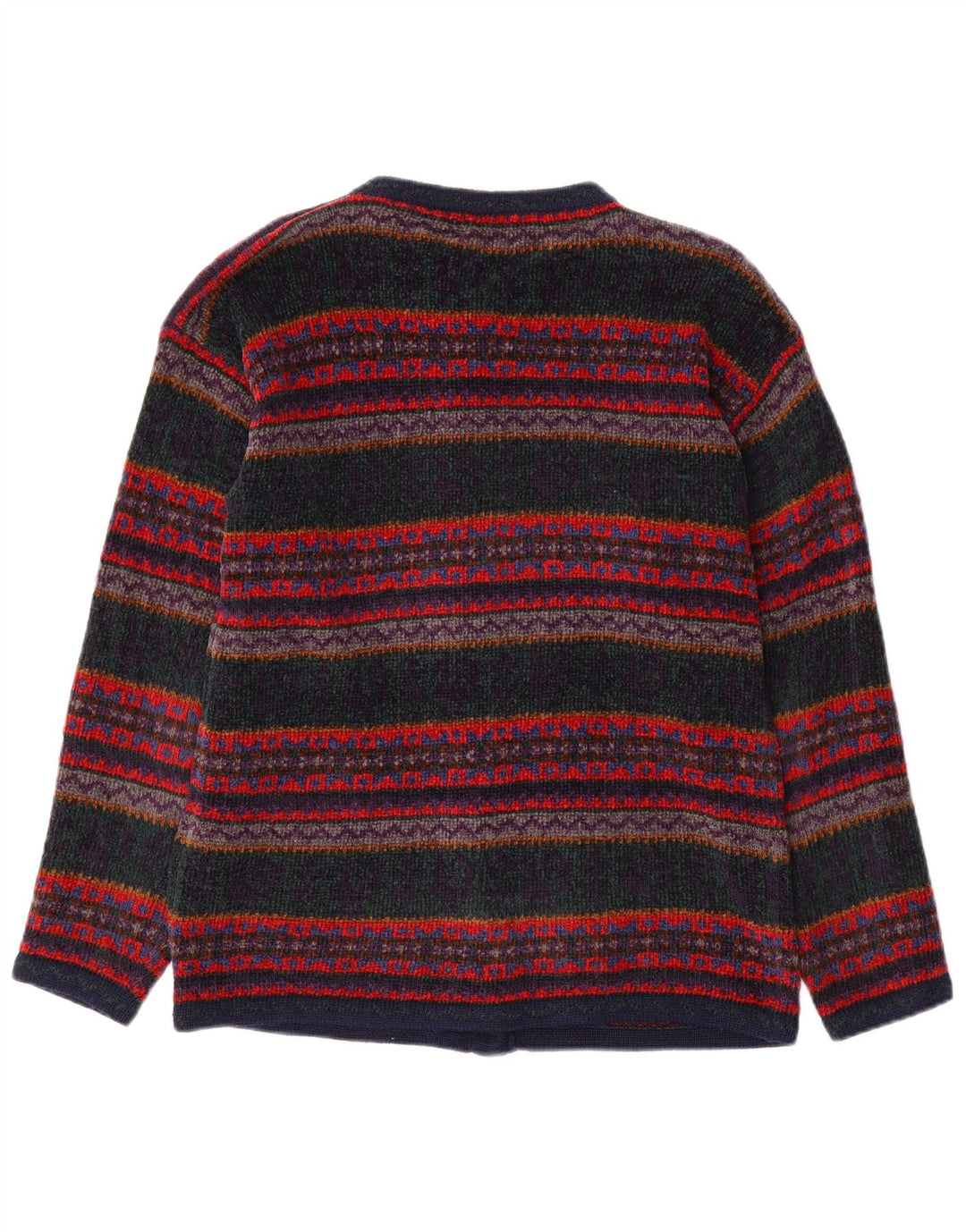 MONSOON Maglione cardigan da donna UK 10 Piccolo Fair Isle multicolore