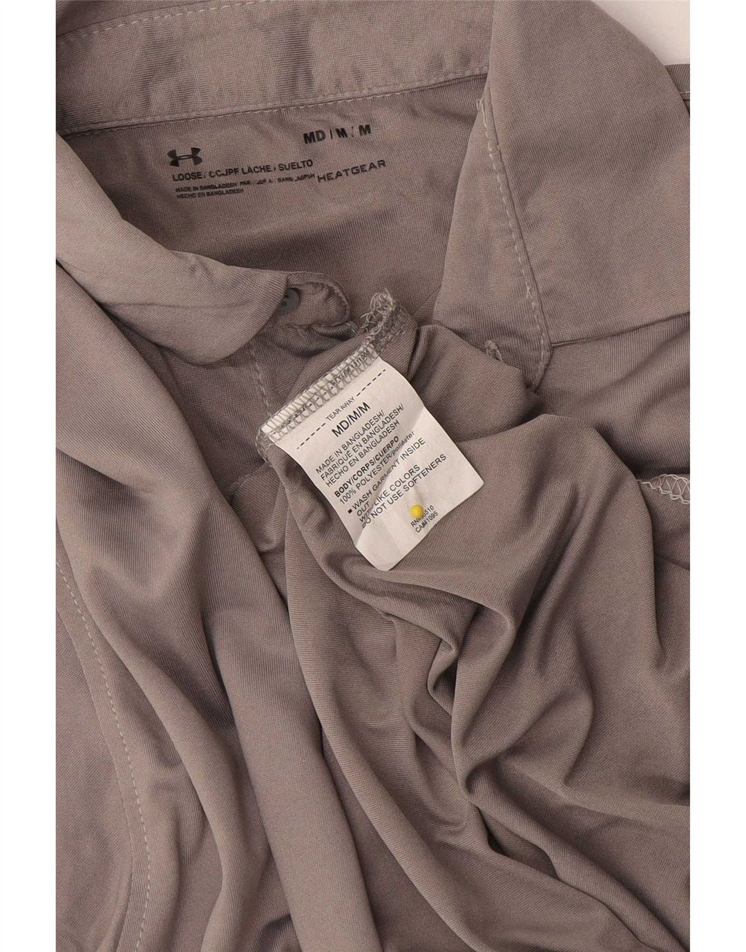 Polo Under Armour da uomo Heat Gear in poliestere grigio medio