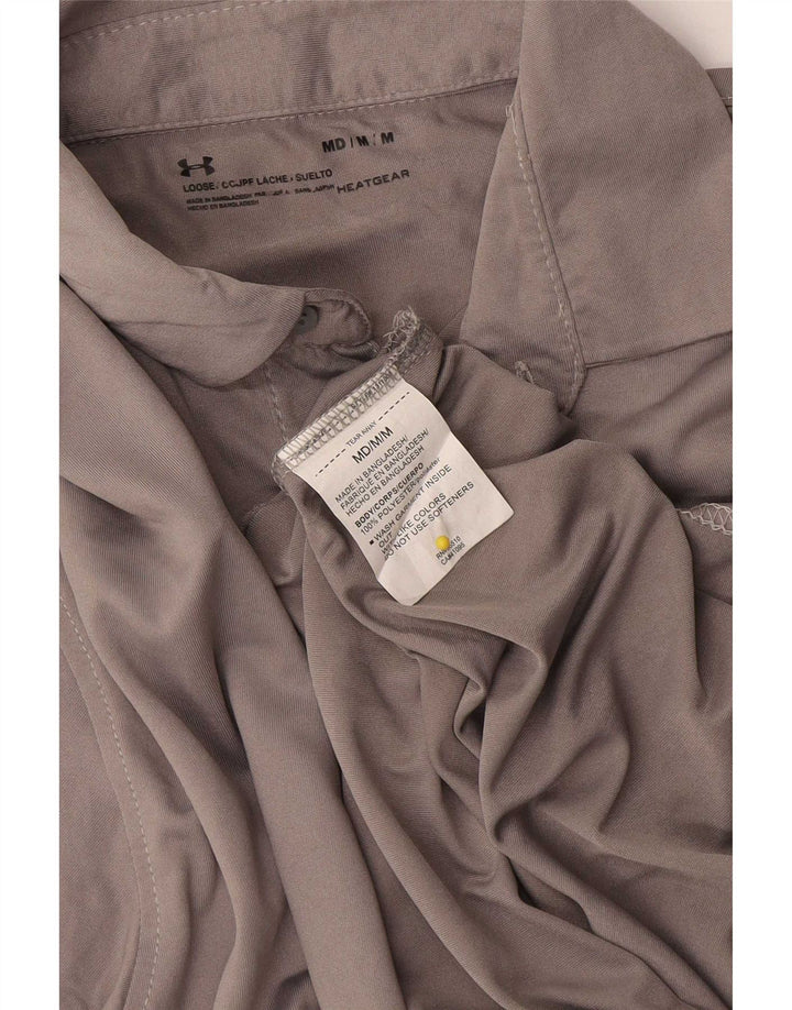 Polo Under Armour da uomo Heat Gear in poliestere grigio medio