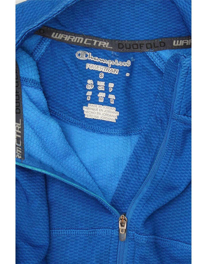 CHAMPION Womens Zip Neck Pullover Tracksuit Top UK 10 Small Blue Polyester Vintage Champion and Second-Hand Champion from Messina Hembry 