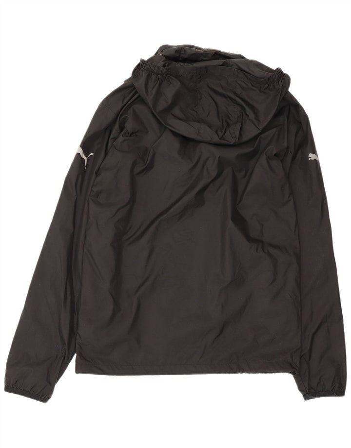 Giacca antipioggia da uomo Puma con cappuccio UK 38 nylon nero medio