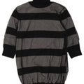 Armani Jeans Maglione da donna con collo alto e maglione UK 12 Grigio medio a righe
