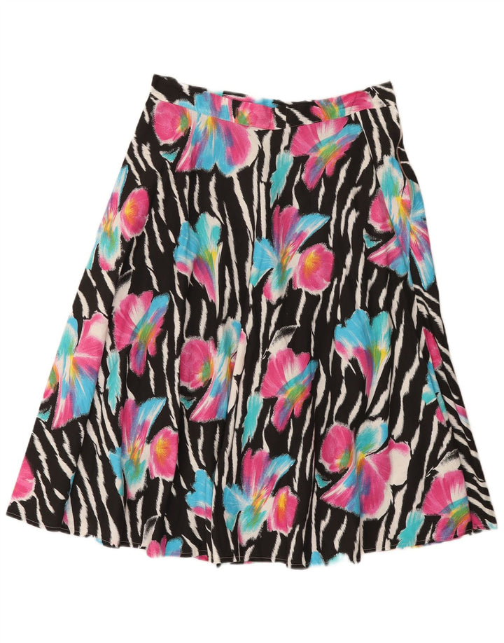 Gonna svasata da donna vintage W32 media floreale multicolore