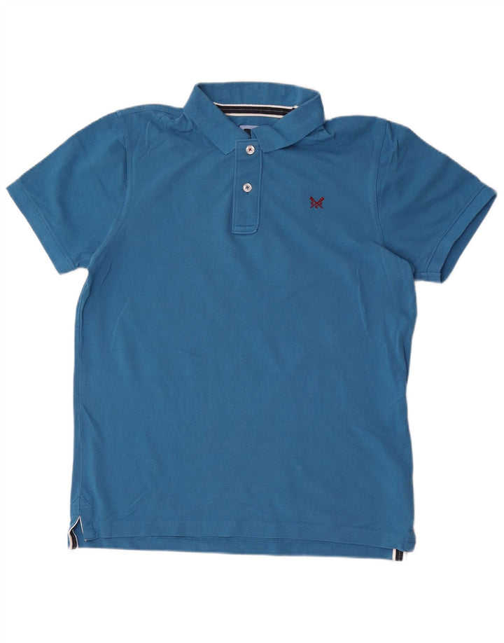Crew Clothing Polo da uomo in cotone blu medio