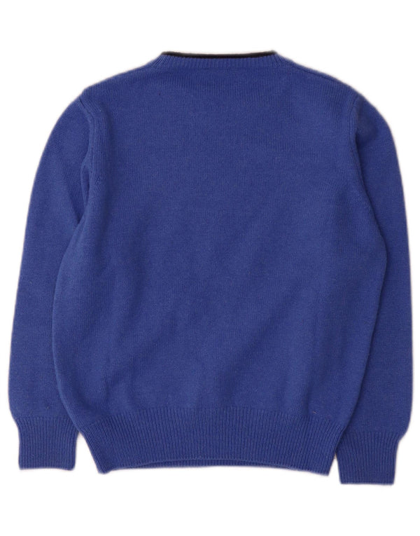 Maglione maglione girocollo da bambino Fred Perry 7-8 anni in lana blu