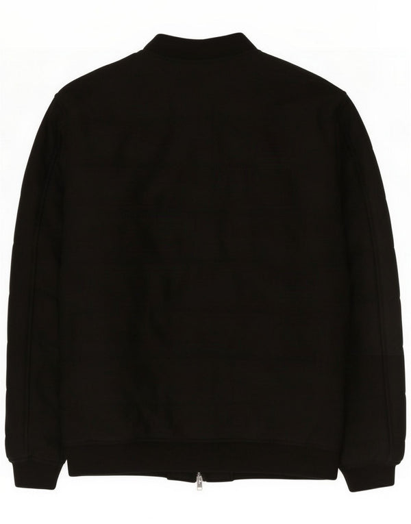 Zara Giubbotto bomber da uomo UK 42 XL Nero Poliestere