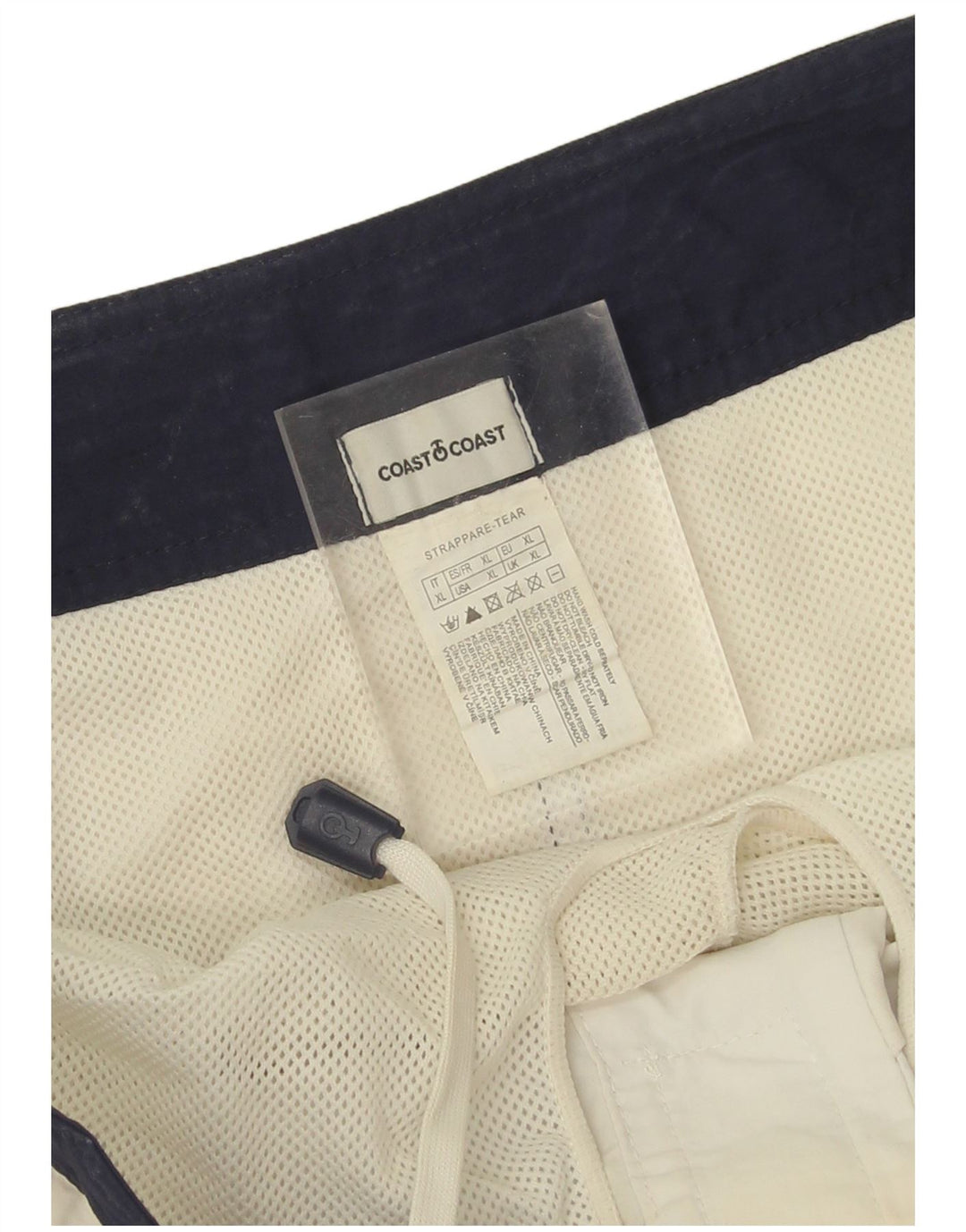 Pantaloncini da bagno grafici da uomo Coast XL in poliammide color block blu navy