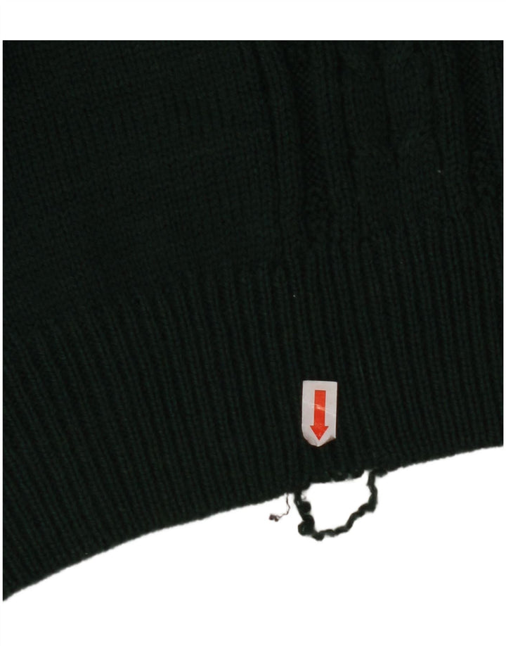 KAPPA Maglione da uomo con collo alto in lana geometrica verde medio