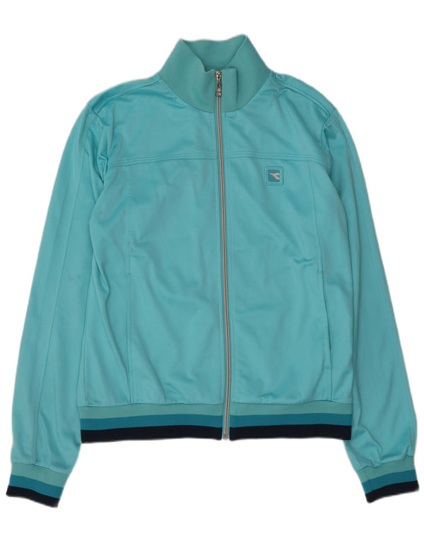 Giacca da tuta da donna Diadora UK 18 XL Poliestere color block blu
