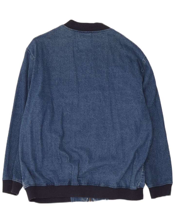Giacca di jeans oversize da donna Asos UK 10 piccola in cotone color block blu