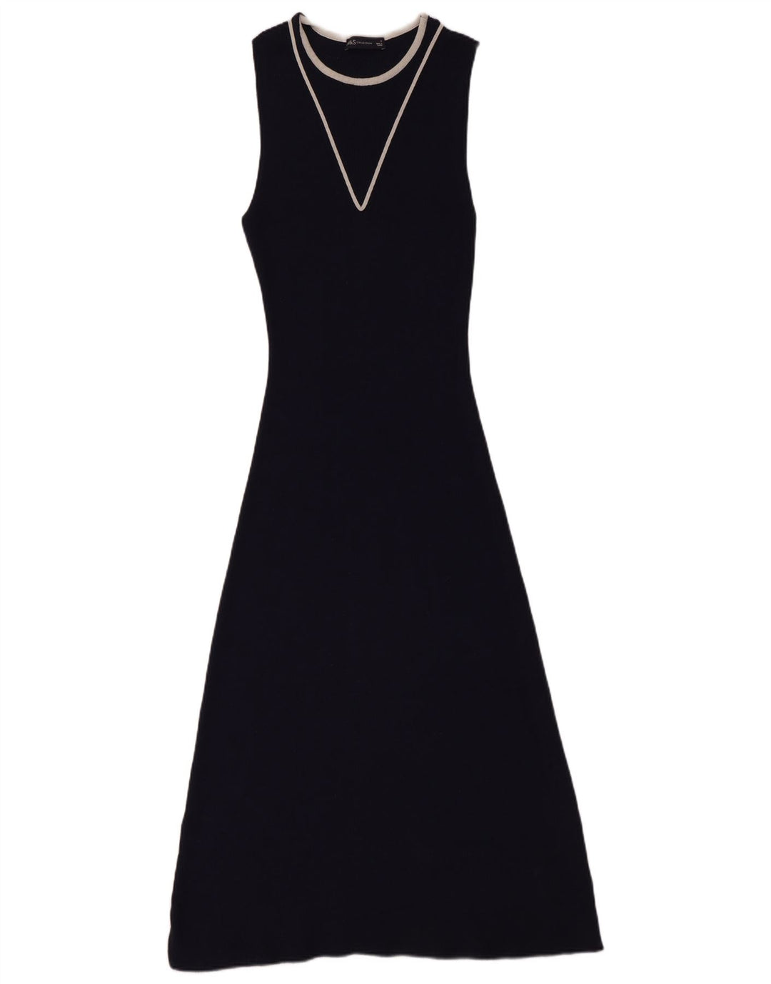Abito maglione senza maniche da donna Marks & Spencer UK 12 blu navy medio