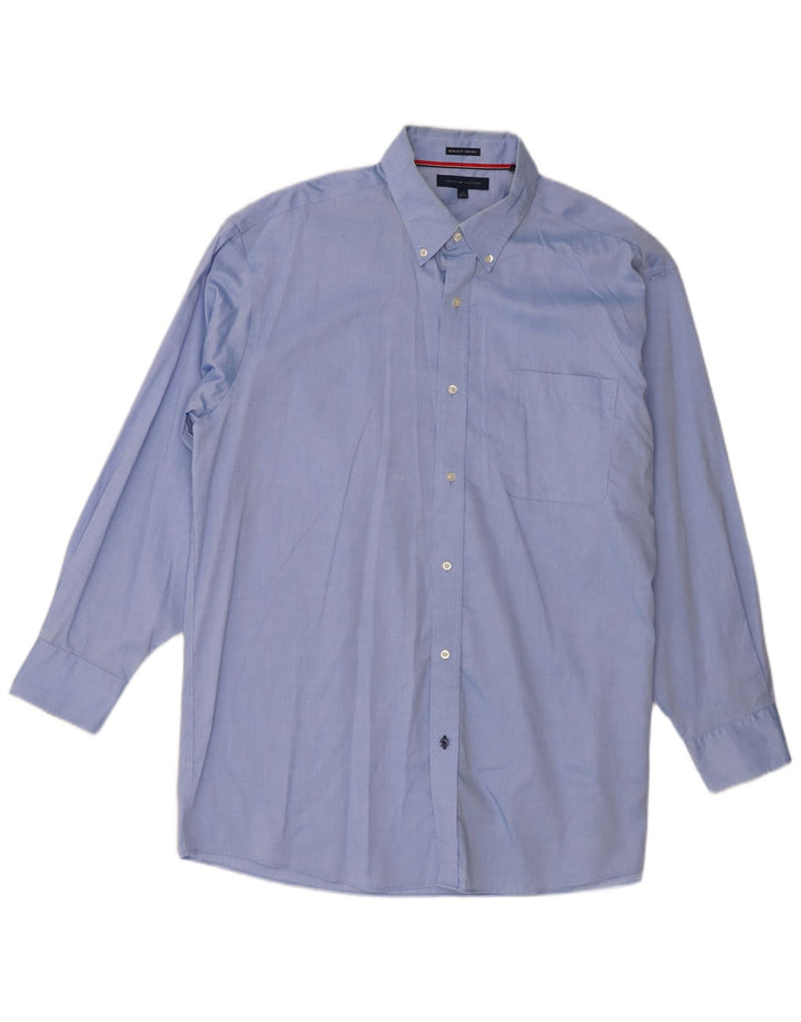 Camicia da uomo vestibilità regolare Tommy Hilfiger taglia 17 XL cotone blu