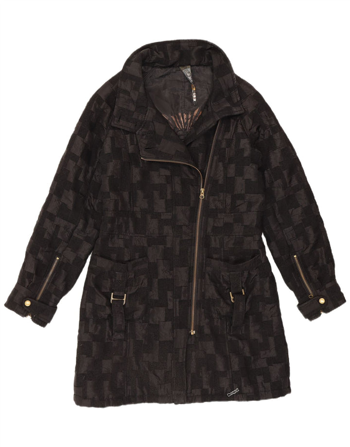 Cappotto antivento da donna Desigual EU 40 medio nero geometrico