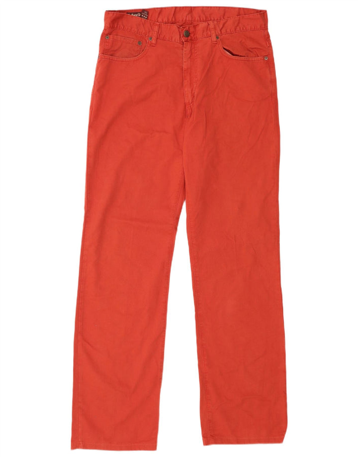 Pantaloni casual dritti da uomo Marlboro Classics W34 L32 cotone rosso