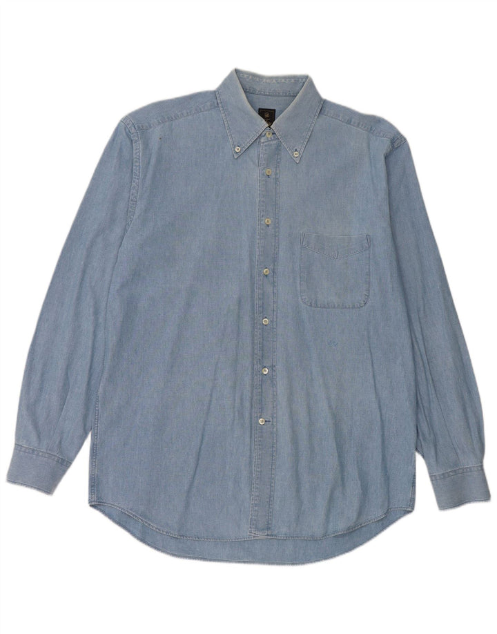 Camicia Jeans Uomo Fay Large Blu Cotone