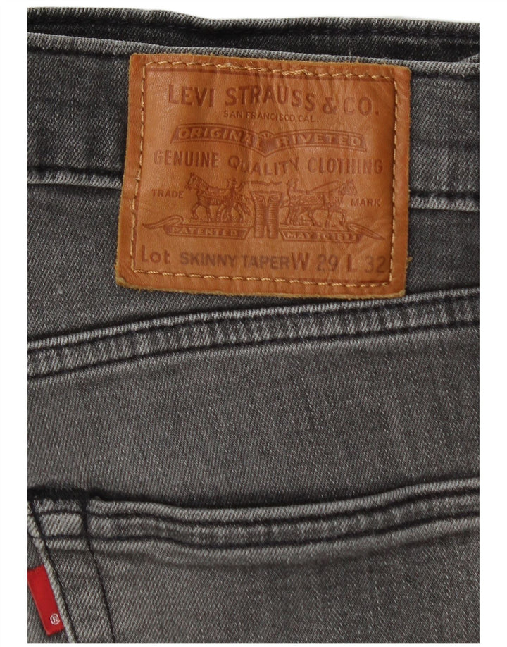 Jeans skinny affusolati da uomo Levi's W29 L32 in cotone grigio