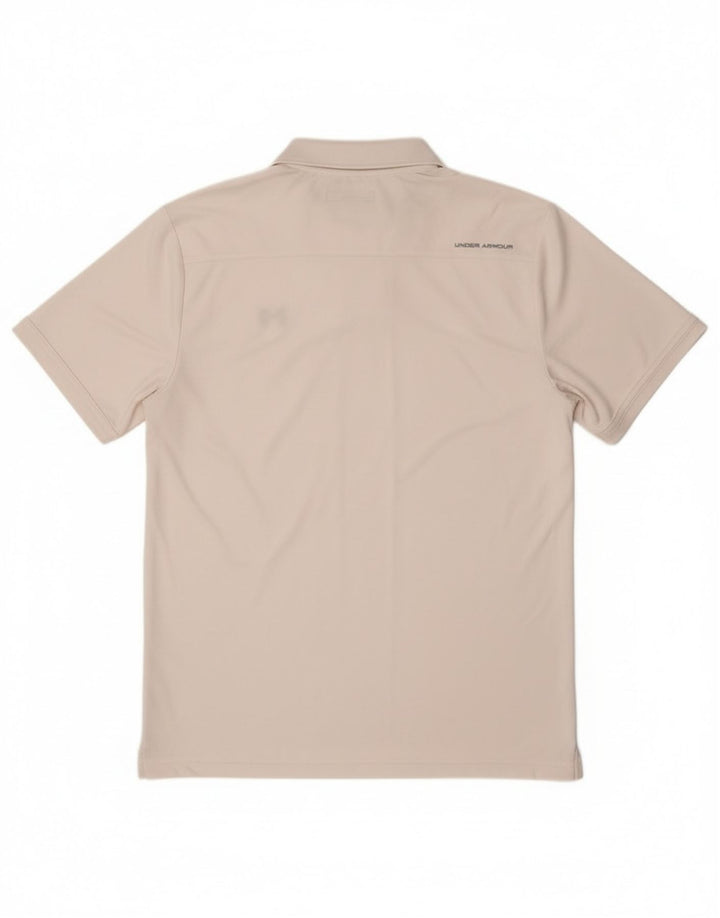 Polo Under Armour da uomo Heat Gear, grande, in poliestere bianco