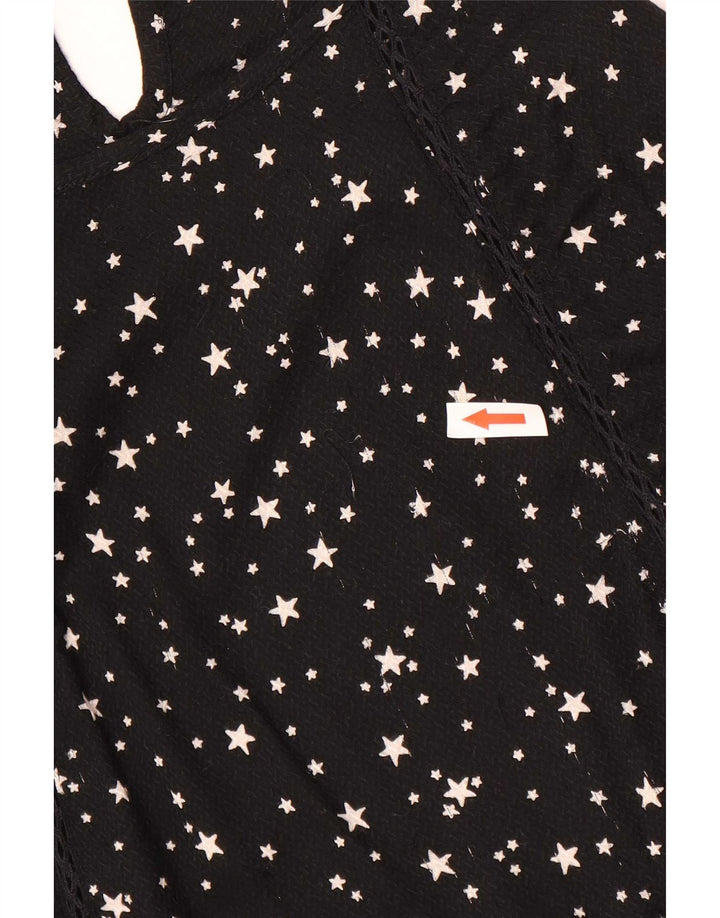 Camicetta da donna Superdry Top UK 12 viscosa maculata nera media